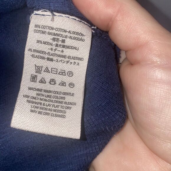 Free People Indigo Navy Blue Tate Layering Keyhole Tee PS - Picture 13 of 15